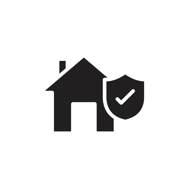 Iconos de seguros para el hogar Conjunto de logotipos de Line Art