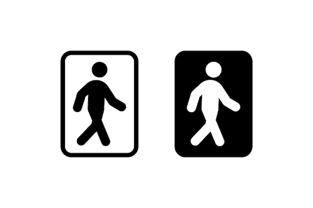 Iconos de señales para peatones