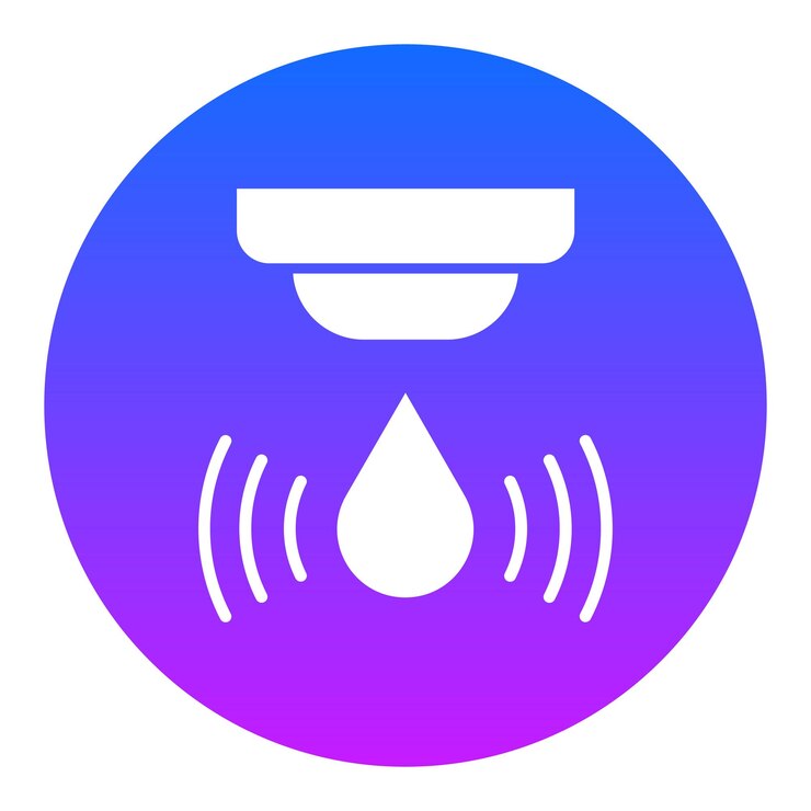 Vector iconos de sensores de agua inteligentes