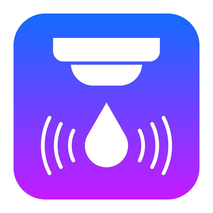 Vector iconos de sensores de agua inteligentes