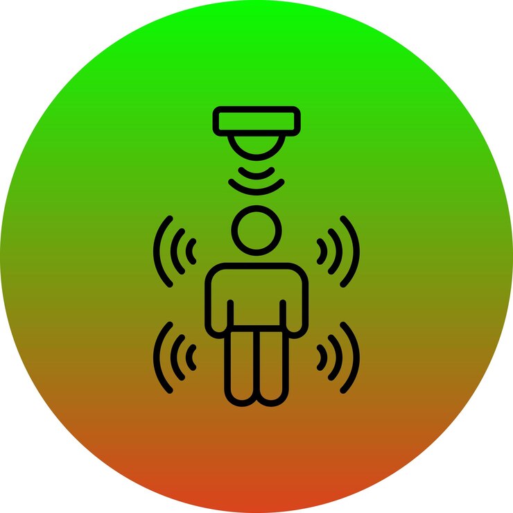 Vector iconos de los sensores de movimiento