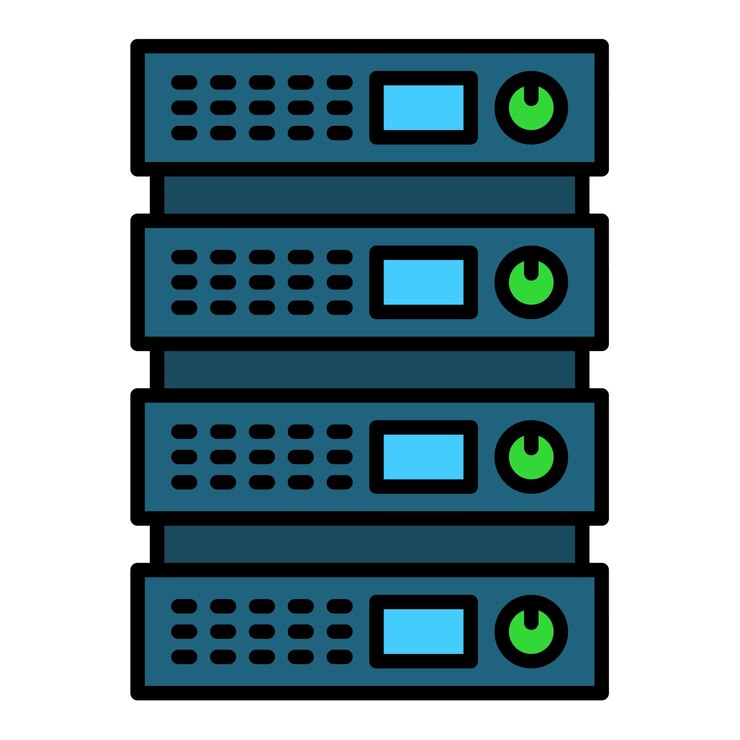 Vector iconos del servidor