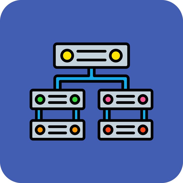 Vector iconos de los servidores