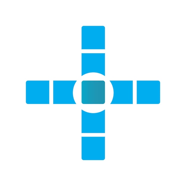 Iconos de signo más Botones de signo más Ilustración vectorial