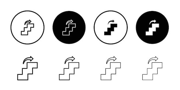 Iconos de los siguientes pasos Conjunto de ilustraciones de líneas delgadas