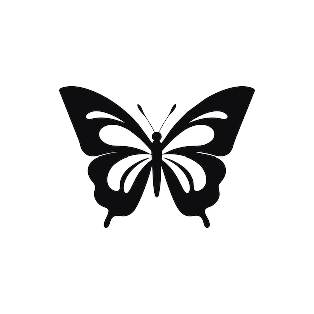Iconos de silueta de mariposa Ilustraciones vectoriales