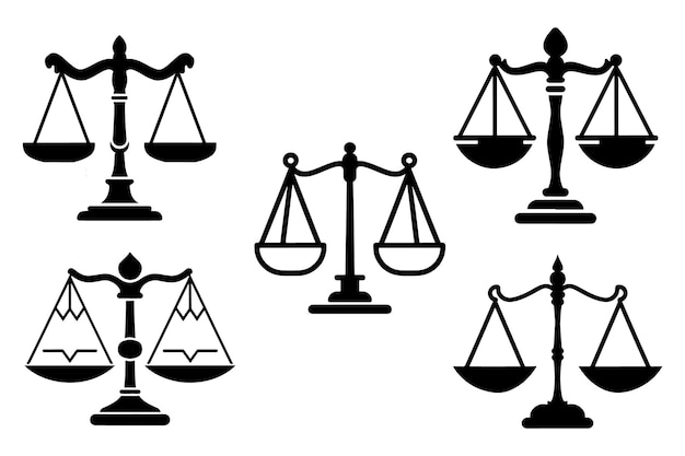 Iconos de silueta vectorial de palmeras con fondo blanco