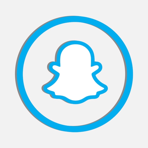 Iconos de Snapchat Logotipo de las redes sociales Arte de línea y estilo plano aislado