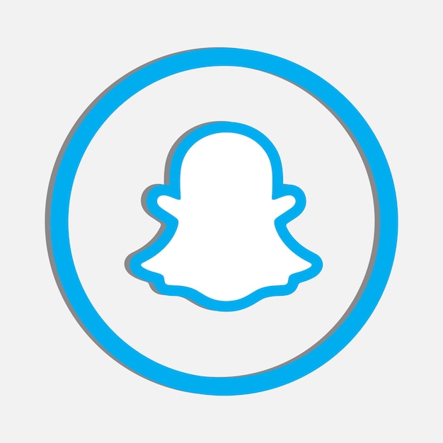 Vector iconos de snapchat logotipo de las redes sociales arte de línea y estilo plano aislado