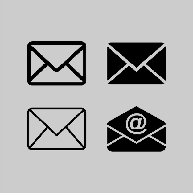 Iconos sociales de Internet para buzones de correo