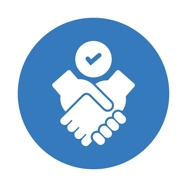 Iconos de socios Diseño de color azul