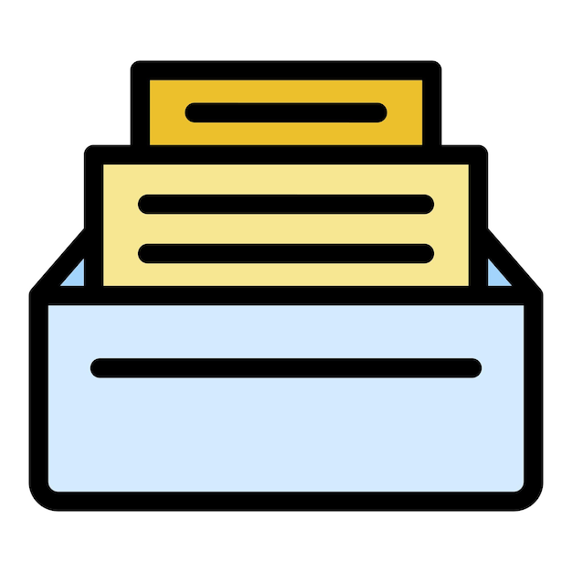 Iconos de solicitud de archivos Contorno de archivos de solicitud de color del icono vectorial plano aislado