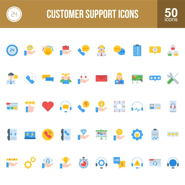 Iconos de soporte al cliente