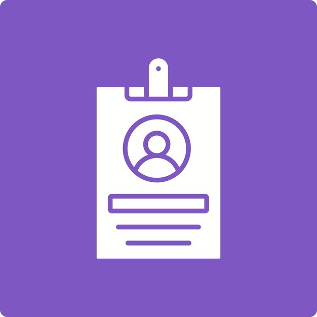 Iconos de la tarjeta de identificación