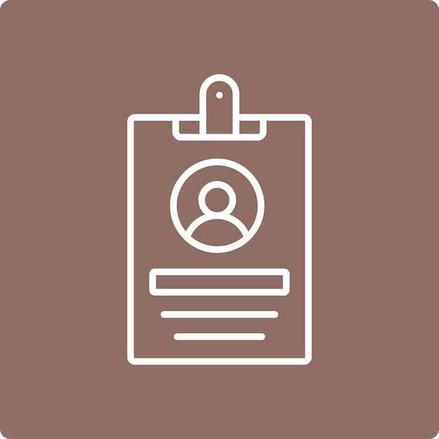 Iconos de la tarjeta de identificación