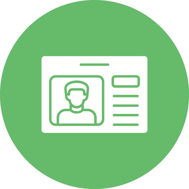 Iconos de la tarjeta de identificación
