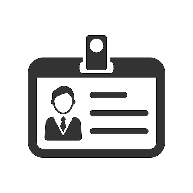Iconos de las tarjetas de identidad