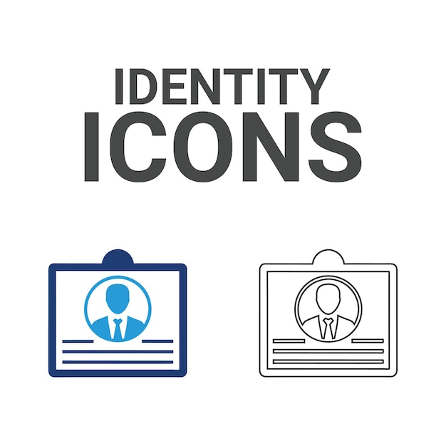 Iconos de las tarjetas de identificación
