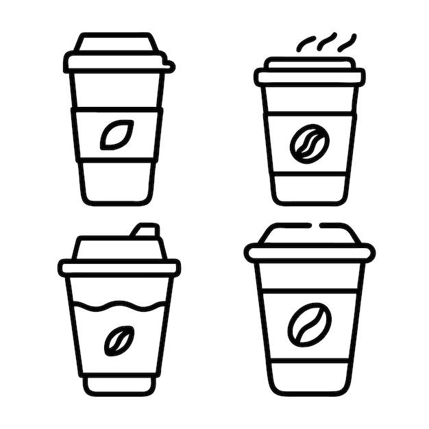 Iconos de las tazas de café