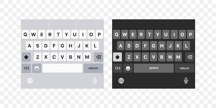 Vector iconos de teclado de teléfonos inteligentes iconos vectoriales de estilo plano