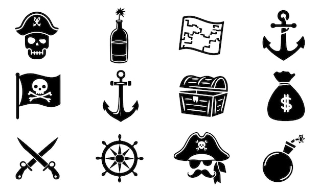 Iconos con temas de piratas