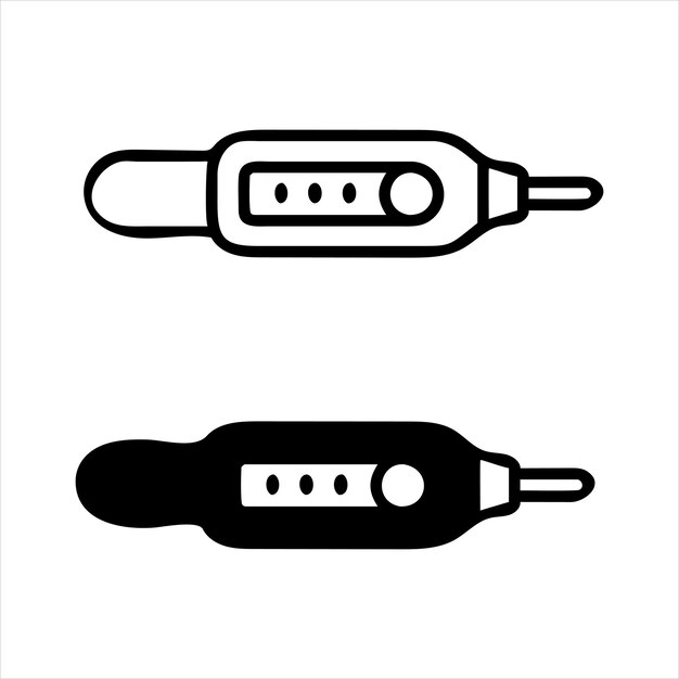 Iconos de termómetros digitales