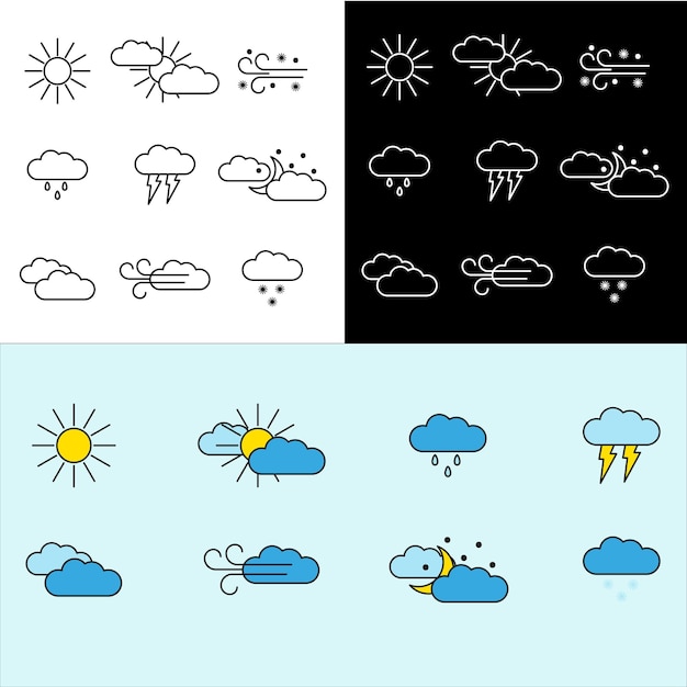 Iconos del tiempo establecidos