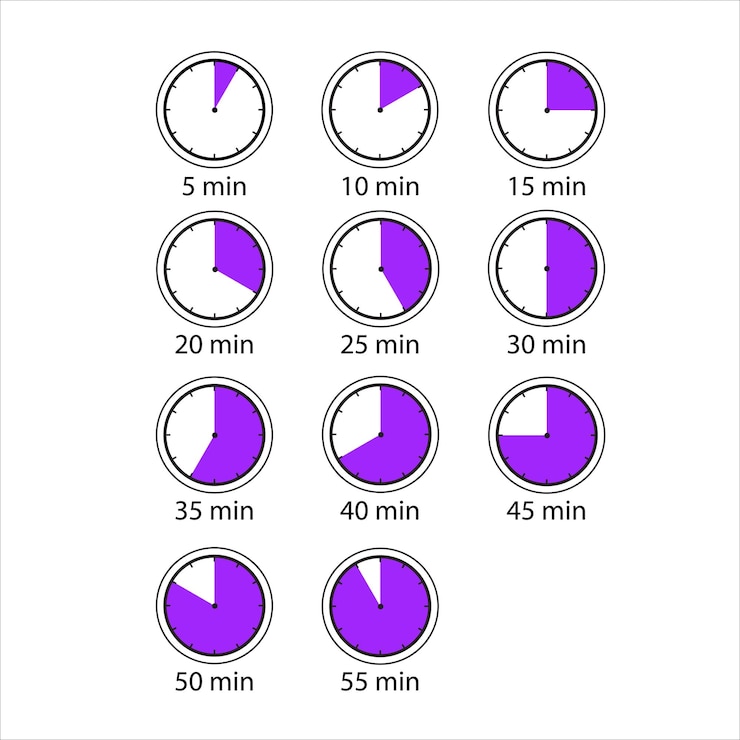 Vector iconos de tiempo y reloj. un conjunto simple de diferentes iconos vectoriales.