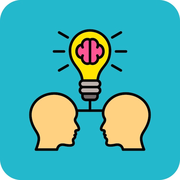 Iconos de tormenta de ideas