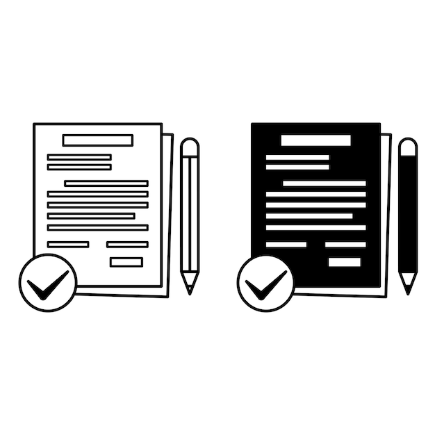 Iconos de trabajo de papel