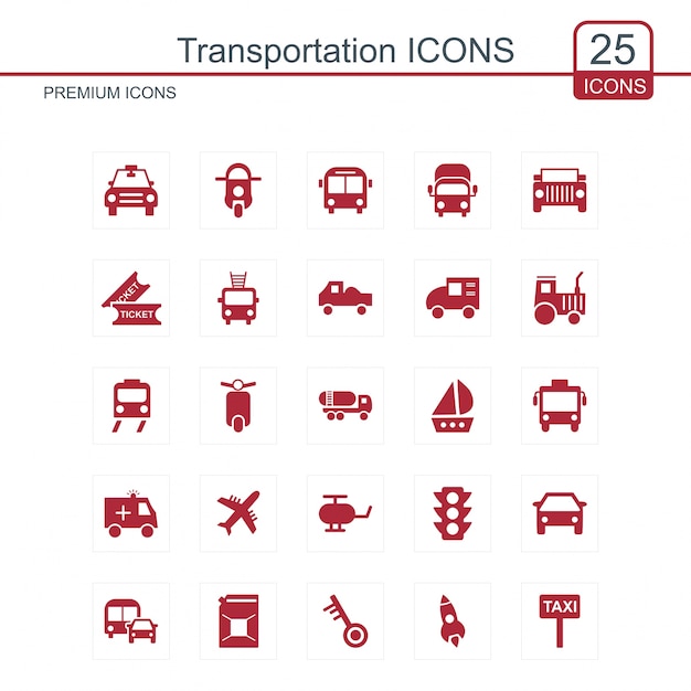 Iconos de transporte