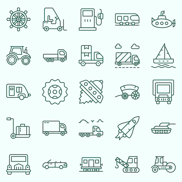 Iconos de transporte