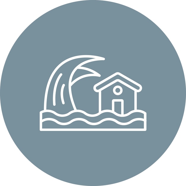 Iconos de los tsunamis