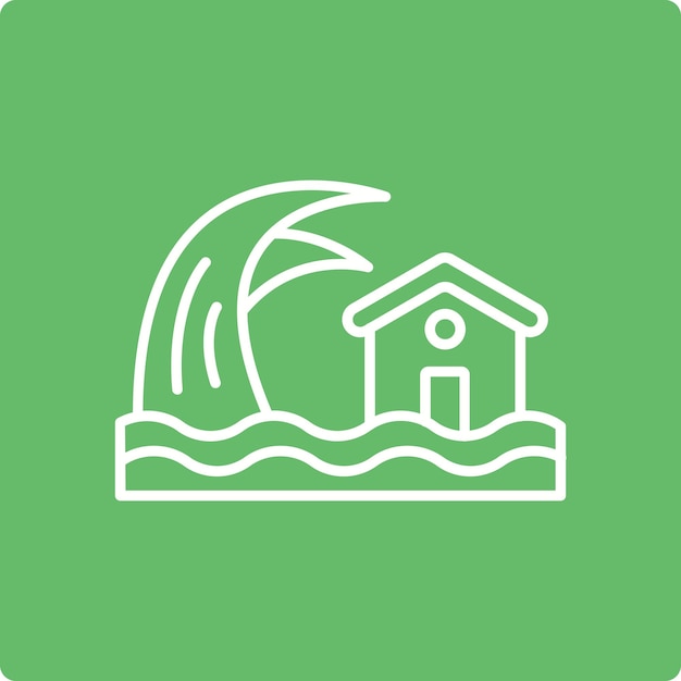 Iconos de los tsunamis