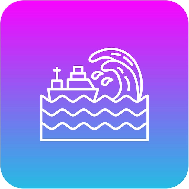 Iconos de los tsunamis