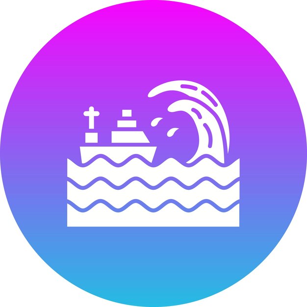 Vector iconos de los tsunamis