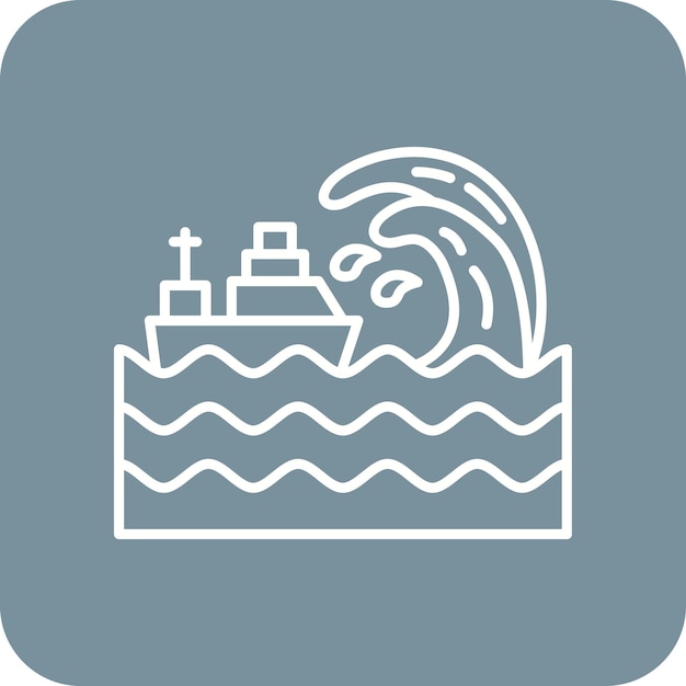 Iconos de los tsunamis
