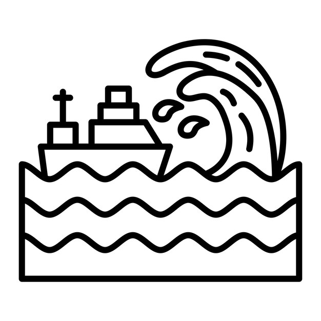 Iconos de los tsunamis
