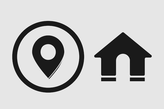 Iconos de ubicación y de inicio