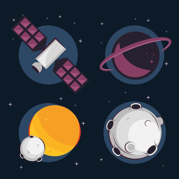 Iconos del universo espacial