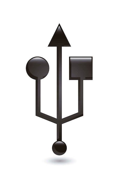iconos usb sobre fondo blanco ilustración vectorial