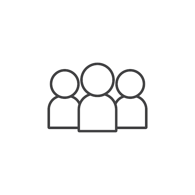 Iconos de usuarios Marca de símbolo en estilo llenado