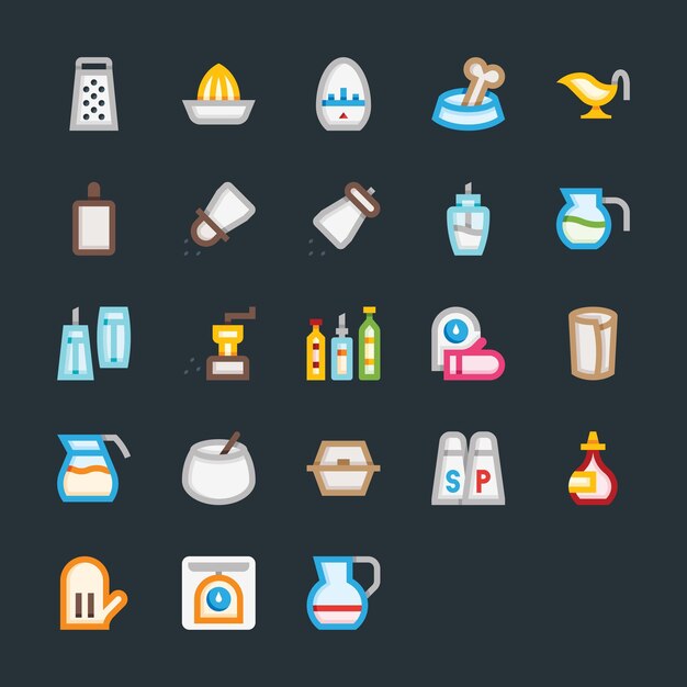 Iconos de utensilios de cocina