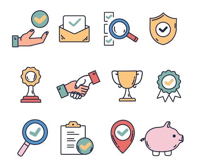 Iconos de validación y éxito