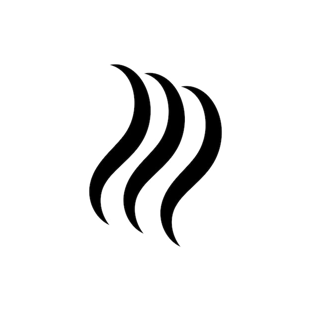 Iconos de vapor de humo Ilustración del logotipo aislado en fondo blanco Iconos del olor de vaporización Icones de la línea vectorial Icono de olor de olor caliente o de vapor de cocina Símbolos de olor o vapor