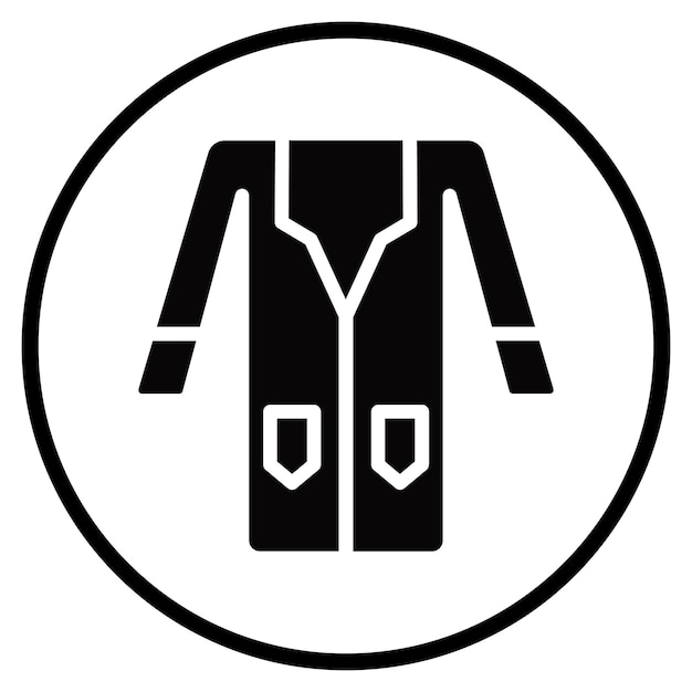 Iconos del vector del abrigo del médico