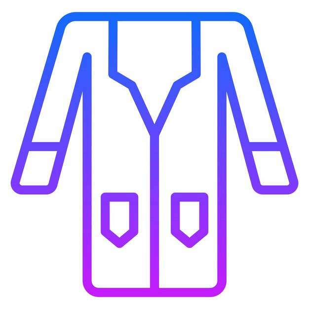 Iconos del vector del abrigo del médico