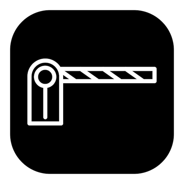 Iconos del vector de la barrera de estacionamiento