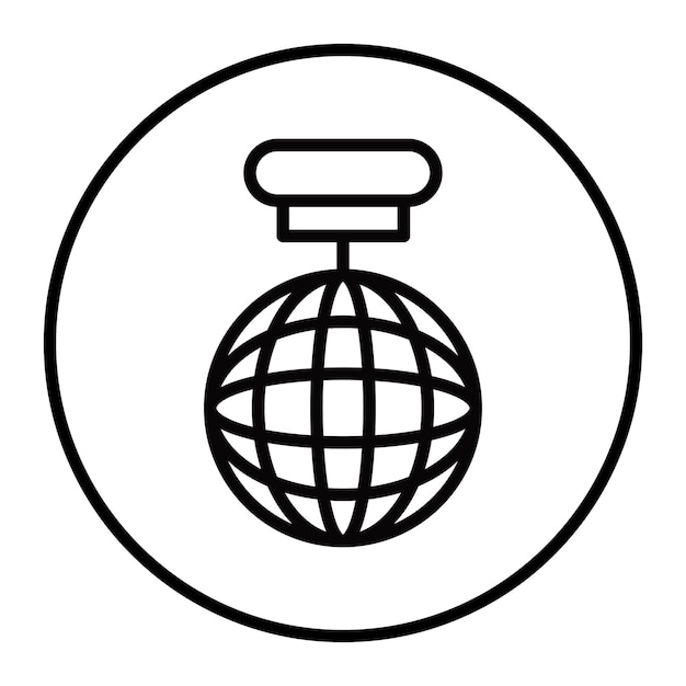 Iconos del vector de la bola de discoteca