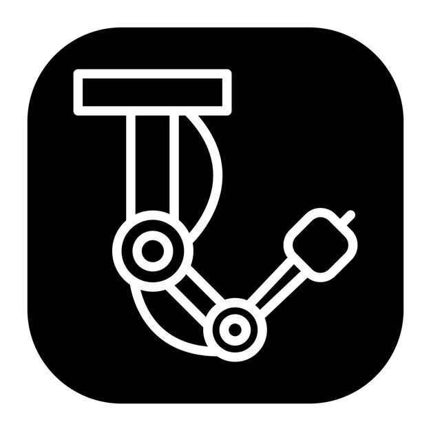 Iconos del vector del brazo del robot
